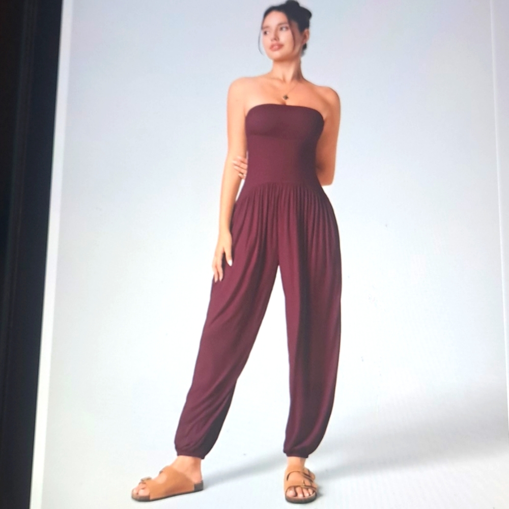 MEDIUM  HARLARA TUBE HAREM BACKLESS CASUAL JUMPSUIT